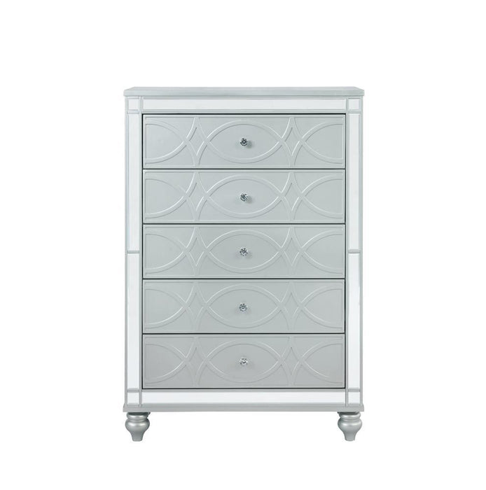 Gunnison 5-drawer Chest Silver Metallic - Home Discount Furniture - NJ-linden
