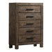 Woodmont 5-drawer Chest Rustic Golden Brown - Home Discount Furniture - NJ-linden