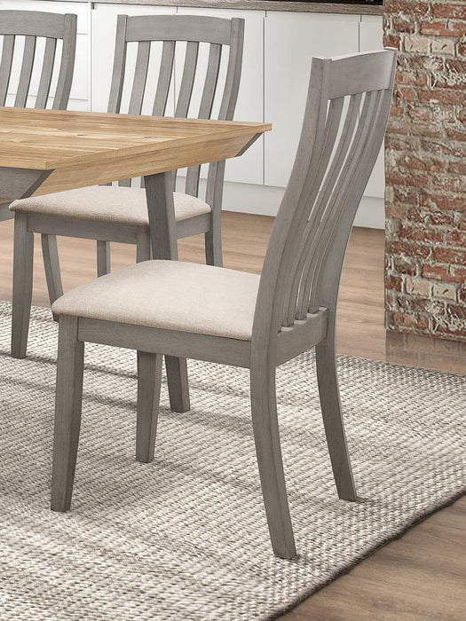 Nogales Slat Back Side Chairs Coastal Grey (Set of 2) - Home Discount Furniture - NJ-linden