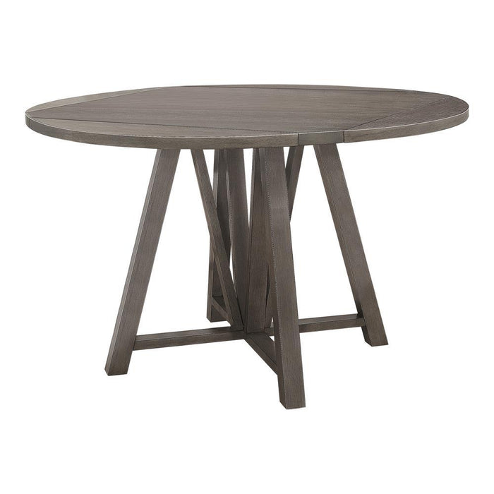 Athens Round Counter Height Table with Drop Leaf Barn Grey - Home Discount Furniture - NJ-linden