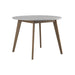 Breckenridge Round Dining Table Matte White and Natural Oak - Home Discount Furniture - NJ-linden