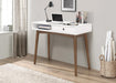Bradenton 1-drawer Writing Desk White and Walnut - Home Discount Furniture - NJ-linden