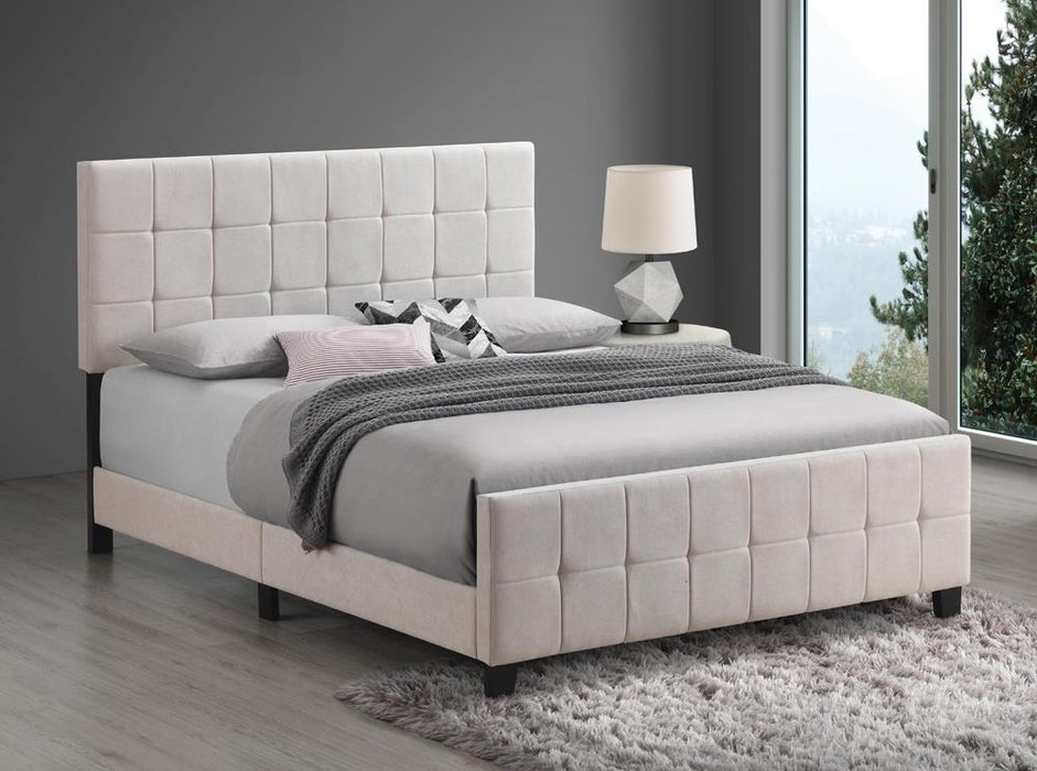 Fairfield Queen Upholstered Panel Bed Beige - Home Discount Furniture - NJ-linden