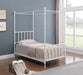Betony Twin Canopy Bed White - Home Discount Furniture - NJ-linden