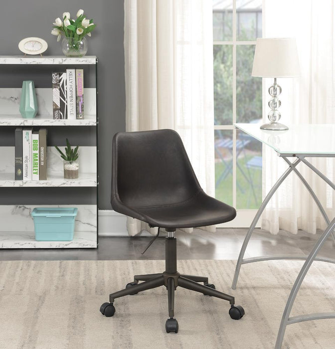 Carnell Adjustable Height Office Chair with Casters Brown and Rustic Taupe - Home Discount Furniture - NJ-linden