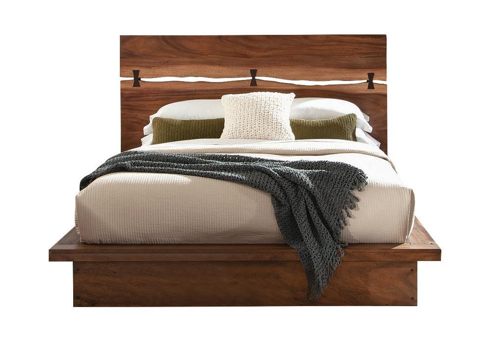 Winslow California King Bed Smokey Walnut and Coffee Bean - Home Discount Furniture - NJ-linden