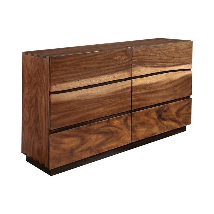 Winslow 6-drawer Dresser Smokey Walnut and Coffee Bean - Home Discount Furniture - NJ-linden
