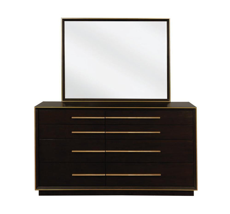 Durango Dresser Mirror Smoked Peppercorn - Home Discount Furniture - NJ-linden