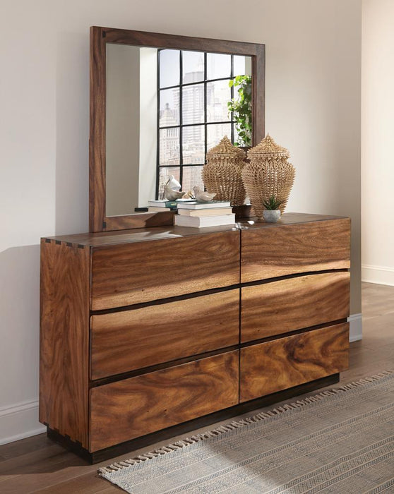 Winslow Dresser Mirror Smokey Walnut - Home Discount Furniture - NJ-linden
