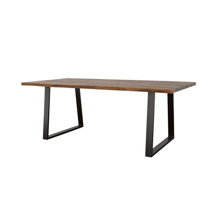 Ditman Live Edge Dining Table Grey Sheesham and Black - Home Discount Furniture - NJ-linden