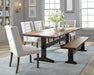 Bexley Trestle Bench Natural Honey and Espresso - Home Discount Furniture - NJ-linden