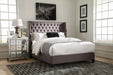 Bancroft Demi-wing Upholstered Full Bed Grey - Home Discount Furniture - NJ-linden