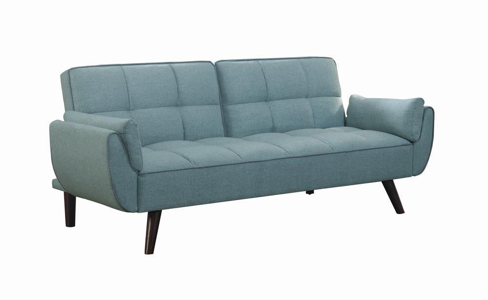 Caufield Biscuit-tufted Sofa Bed Turquoise Blue - Home Discount Furniture - NJ-linden