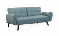 Caufield Biscuit-tufted Sofa Bed Turquoise Blue - Home Discount Furniture - NJ-linden