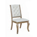 Brockway Tufted Side Chairs Cream and Barley Brown (Set of 2) - Home Discount Furniture - NJ-linden