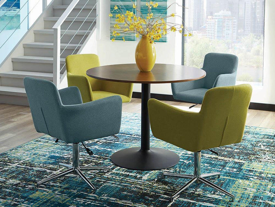 Cora Round Dining Table Walnut and Black - Home Discount Furniture - NJ-linden