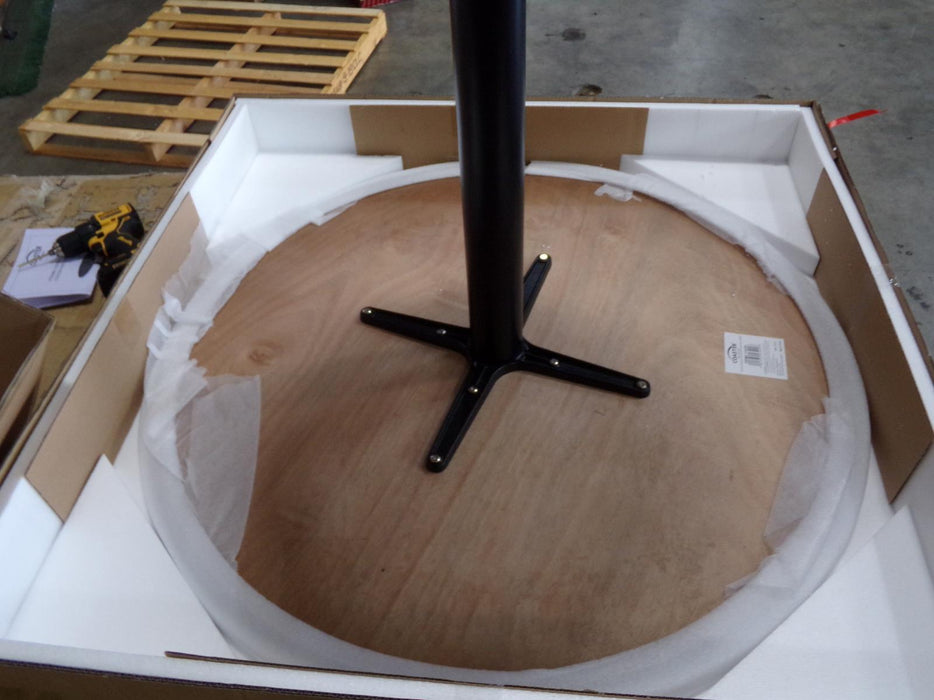 Cora Round Dining Table Walnut and Black - Home Discount Furniture - NJ-linden