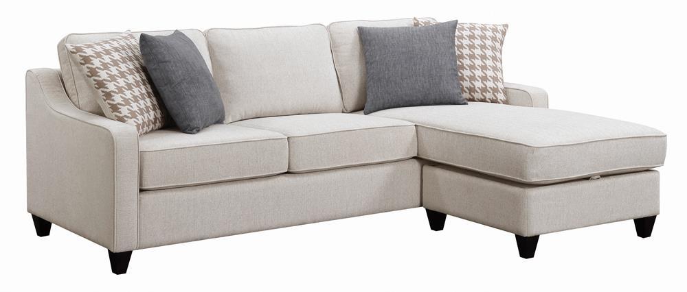 Mcloughlin Upholstered Sectional Platinum - Home Discount Furniture - NJ-linden