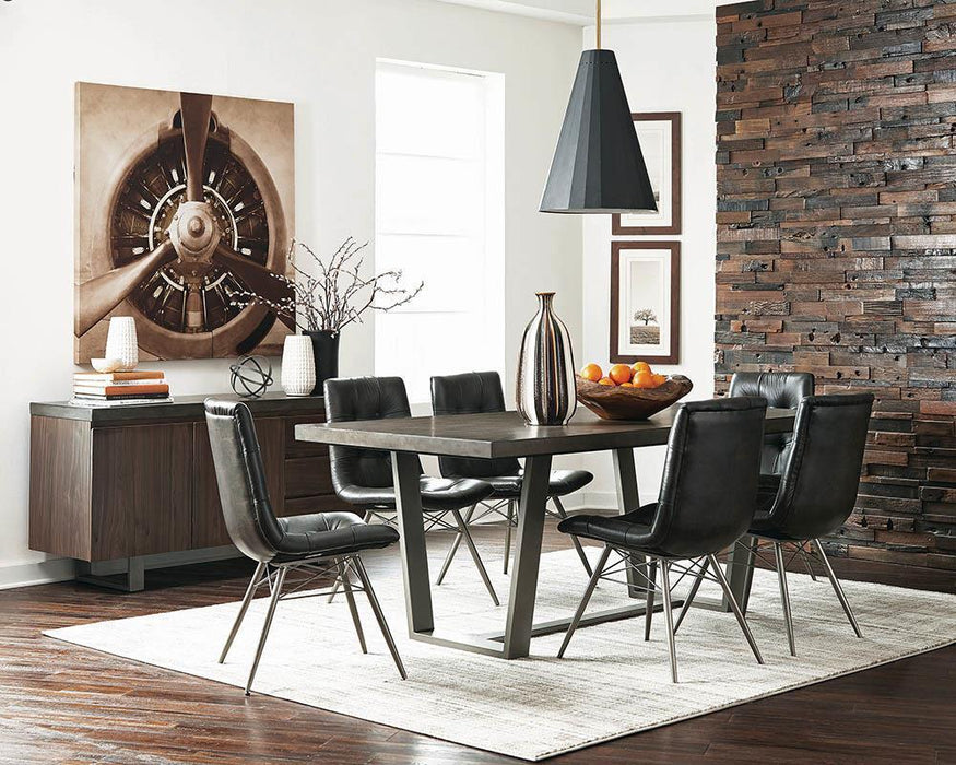 Aiken Tufted Dining Chairs Charcoal (Set of 4) - Home Discount Furniture - NJ-linden