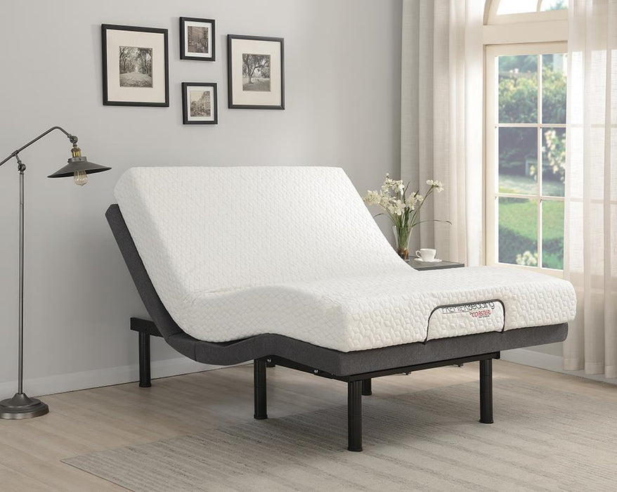 Negan Twin XL Adjustable Bed Base Grey and Black - Home Discount Furniture - NJ-linden