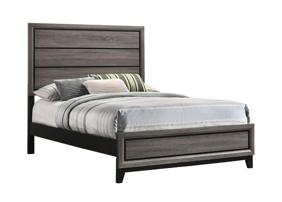 Watson Full Panel Bed Grey Oak - Home Discount Furniture - NJ-linden