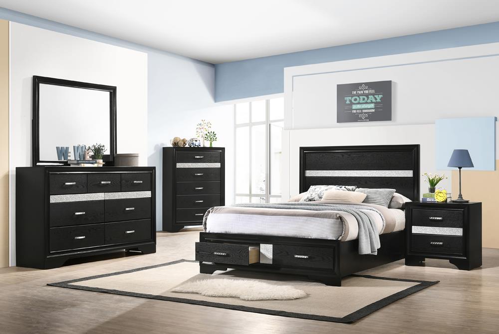 Miranda Full Storage Bed Black - Home Discount Furniture - NJ-linden