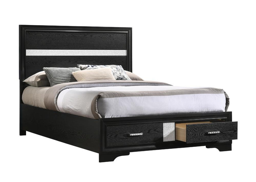 Miranda Full Storage Bed Black - Home Discount Furniture - NJ-linden