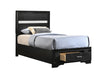 Miranda Twin Storage Bed Black - Home Discount Furniture - NJ-linden