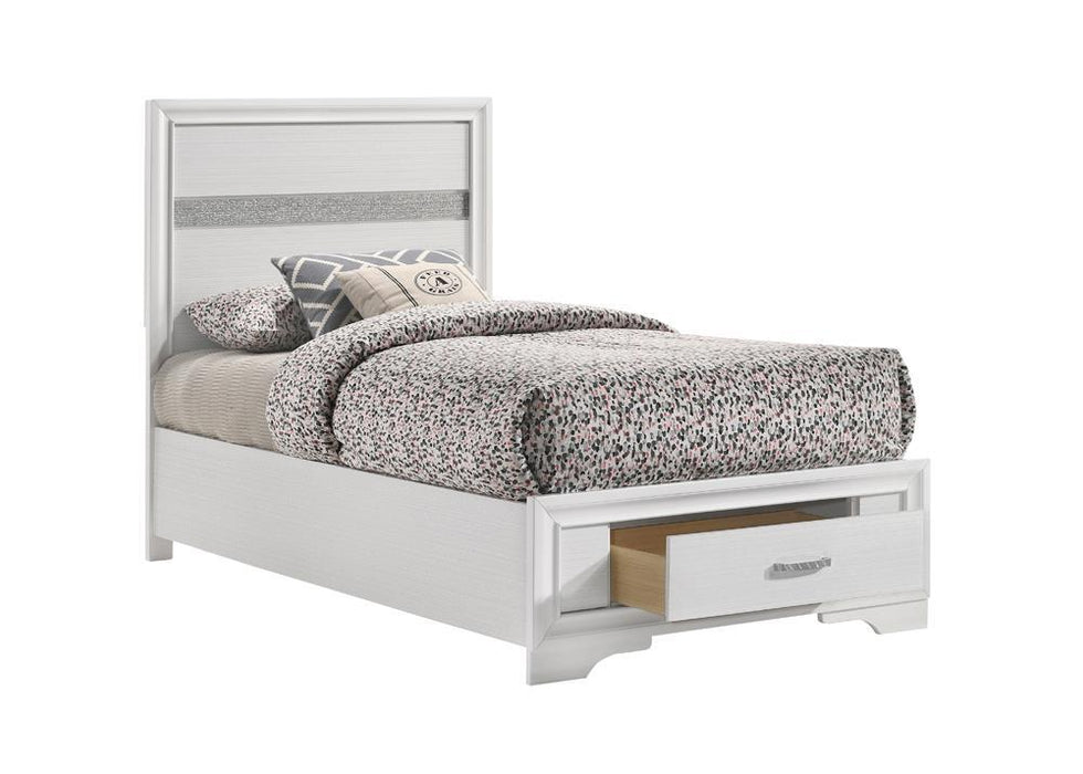 Miranda Twin Storage Bed White - Home Discount Furniture - NJ-linden