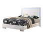 Felicity Full Panel Bed with LED Lighting Glossy White - Home Discount Furniture - NJ-linden