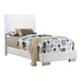 Felicity Twin Panel Bed with LED Lighting Glossy White - Home Discount Furniture - NJ-linden