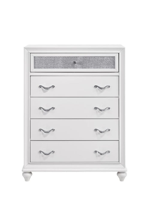 Barzini 5-drawer Chest White - Home Discount Furniture - NJ-linden