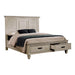 Franco Eastern King Storage Bed Antique White - Home Discount Furniture - NJ-linden