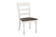 Madelyn Ladder Back Side Chairs Dark Cocoa and Coastal White (Set of 2) - Home Discount Furniture - NJ-linden