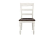 Madelyn Ladder Back Side Chairs Dark Cocoa and Coastal White (Set of 2) - Home Discount Furniture - NJ-linden