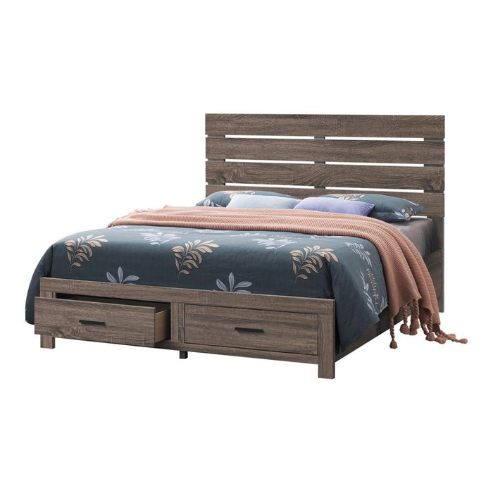Brantford Queen Storage Bed Barrel Oak - Home Discount Furniture - NJ-linden