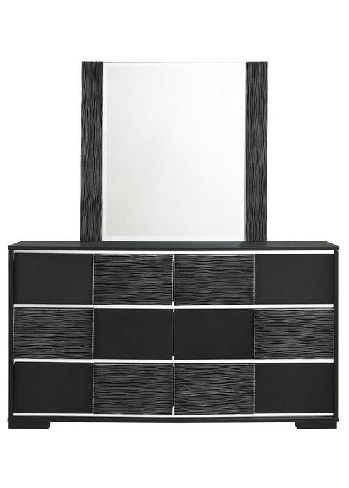 Blacktoft Rectangle Dresser Mirror Black - Home Discount Furniture - NJ-linden