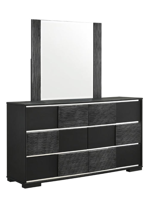 Blacktoft Rectangle Dresser Mirror Black - Home Discount Furniture - NJ-linden