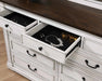 Hillcrest 9-drawer Dresser Dark Rum and White - Home Discount Furniture - NJ-linden