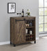 Arlington Bar Cabinet with Sliding Door Rustic Oak - Home Discount Furniture - NJ-linden