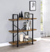 Cole 3-Shelf Bookcase Antique Nutmeg and Black - Home Discount Furniture - NJ-linden