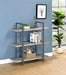 Cole 3-Shelf Bookcase Grey Driftwood and Gunmetal - Home Discount Furniture - NJ-linden