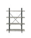 Cole 4-Shelf Bookcase Grey Driftwood and Gunmetal - Home Discount Furniture - NJ-linden