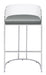 Thermosolis Acrylic Back Bar Stools Grey and Chrome (Set of 2) - Home Discount Furniture - NJ-linden