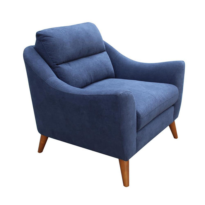 Gano Sloped Arm Upholstered Chair Navy Blue - Home Discount Furniture - NJ-linden