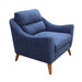 Gano Sloped Arm Upholstered Chair Navy Blue - Home Discount Furniture - NJ-linden