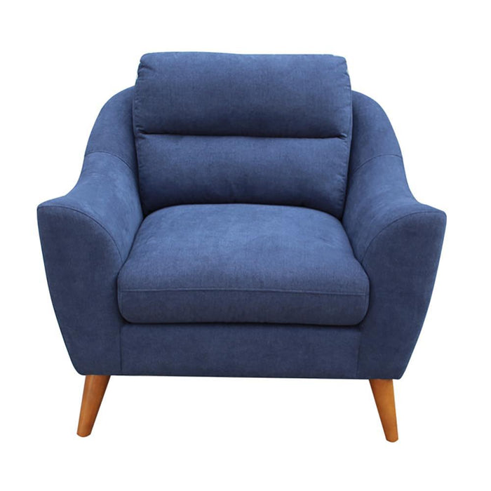 Gano Sloped Arm Upholstered Chair Navy Blue - Home Discount Furniture - NJ-linden