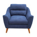 Gano Sloped Arm Upholstered Chair Navy Blue - Home Discount Furniture - NJ-linden