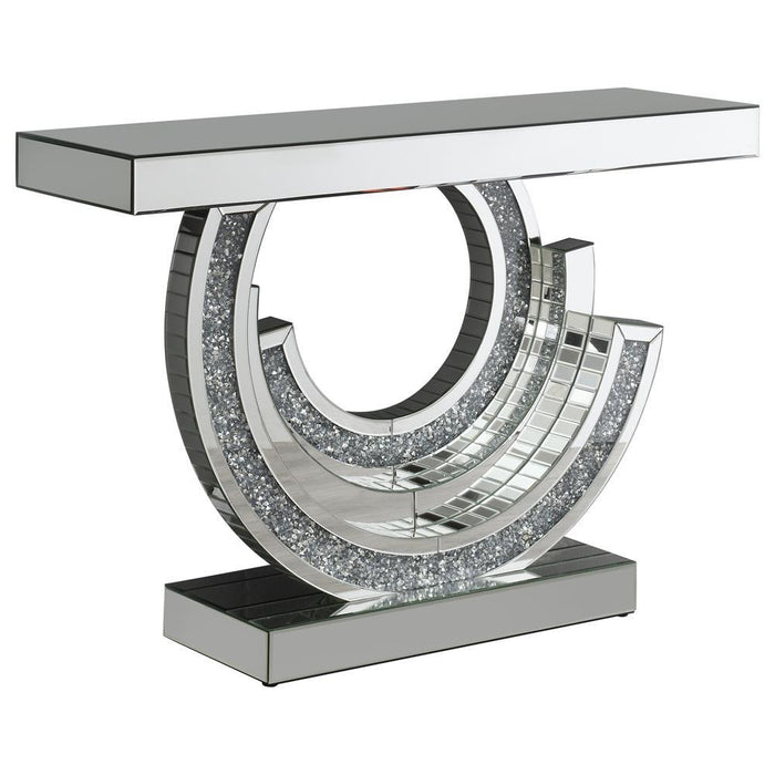 Imogen Multi-dimensional Console Table Silver - Home Discount Furniture - NJ-linden