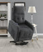 Howie Tufted Upholstered Power Lift Recliner Charcoal - Home Discount Furniture - NJ-linden